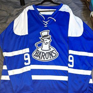 VERY RARE 1976 Cleveland Barons #9 Wayne Merrick Hockey Jersey 4XL - Never Worn